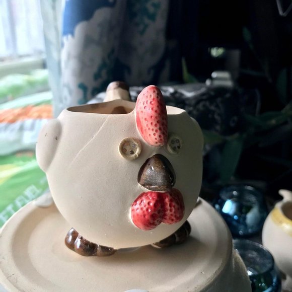 Clay Animal Planters with Button Eyes ~ Handmade - Picture 5 of 10